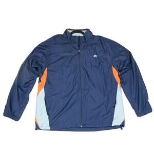 Starter Windbreaker Mens Large Blue Multicolor Vintage Zip Up